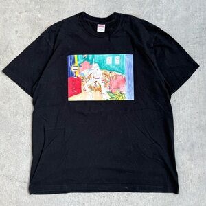 Supreme Black Men’s Art Girl Bedroom Vintage Y2K Skate Graphic Tshirt XL 24x29